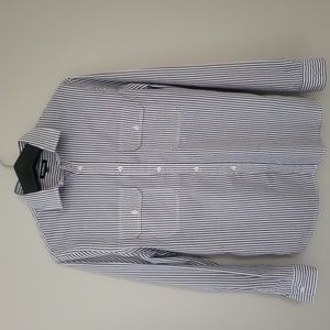 Express long sleeve shirt, medium, white and gray